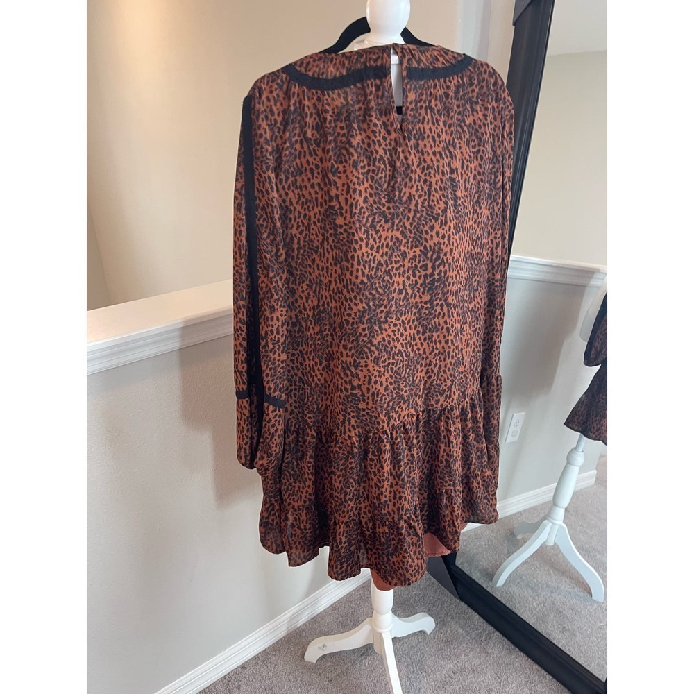 Animal Print Ruffle Dress - Picture 5 of 6